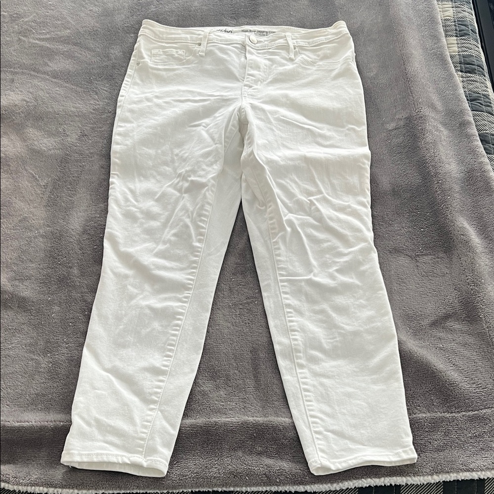 Mossimo Supply Co. High Rise White Jegging Crop
